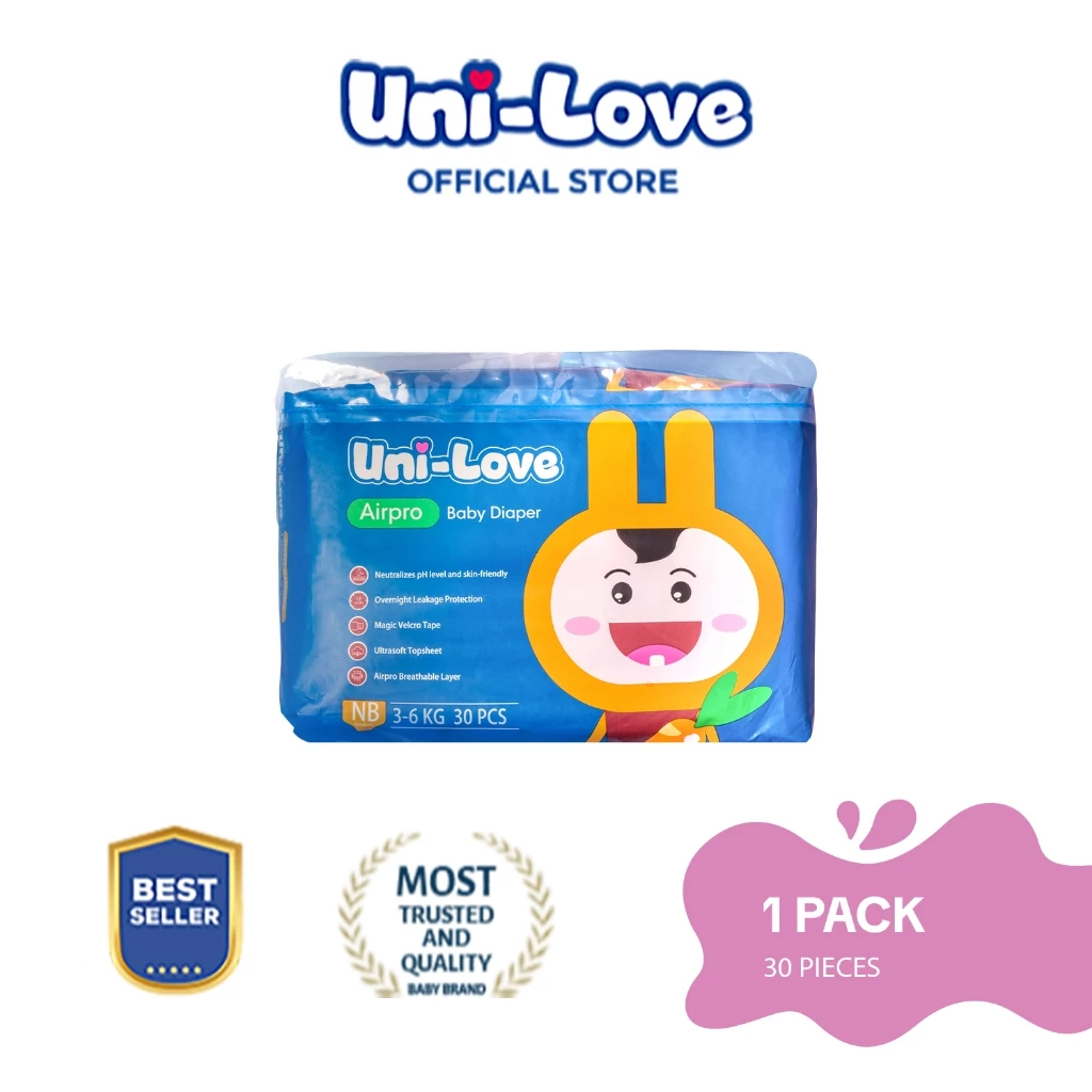 34% OFF Uni-love Airpro Baby Diaper 30's Newborn Pack of 1 - Hypoallergenic | Ultrasoft