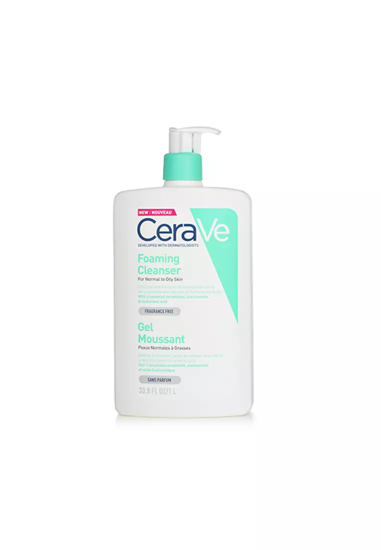 10% OFF CeraVe Cerave - Foaming Cleanser For Normal To Oily Skin (With Pump) 1000ml/33.8oz