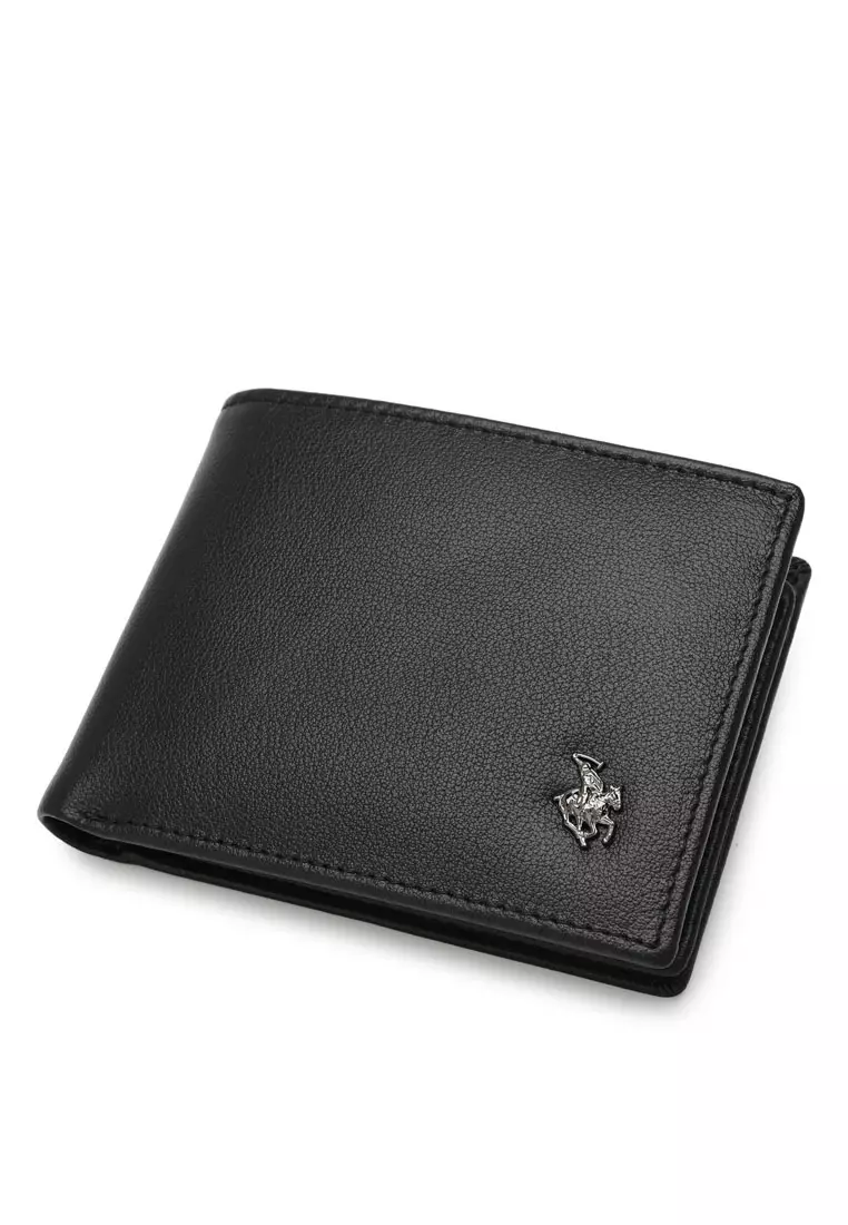 31% OFF Swiss Polo Men's Genuine Leather RFID Blocking Wallet - Black