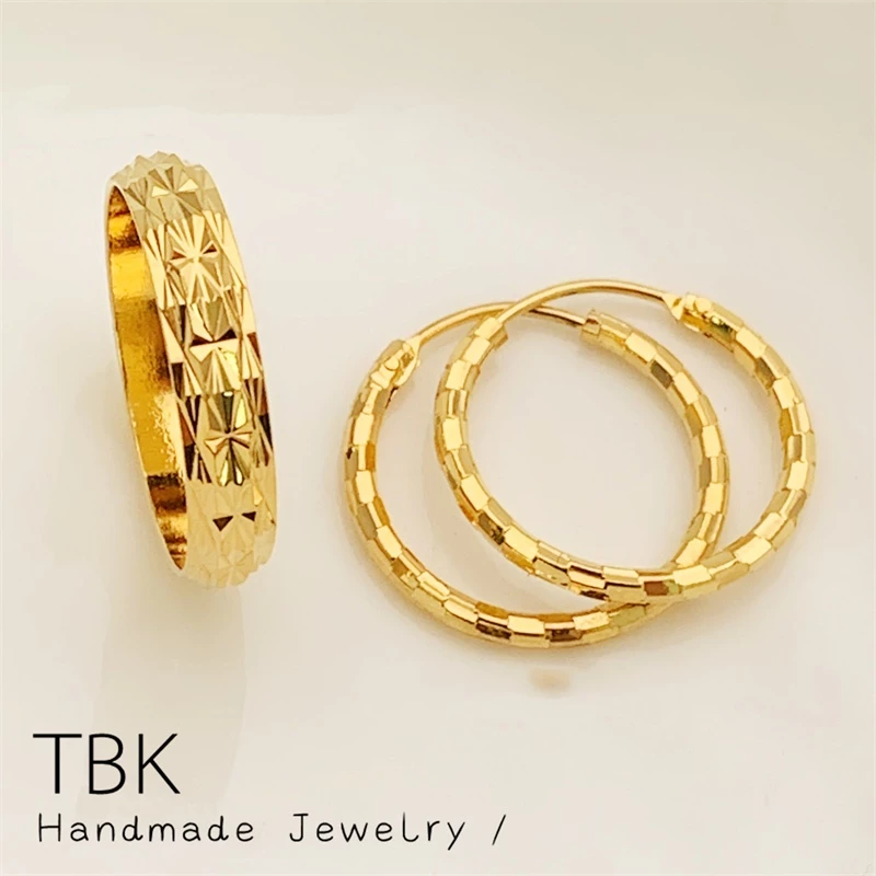 93% OFF TBK 24K Bangkok Gold Earrings Ring Jewelry Set 1413s