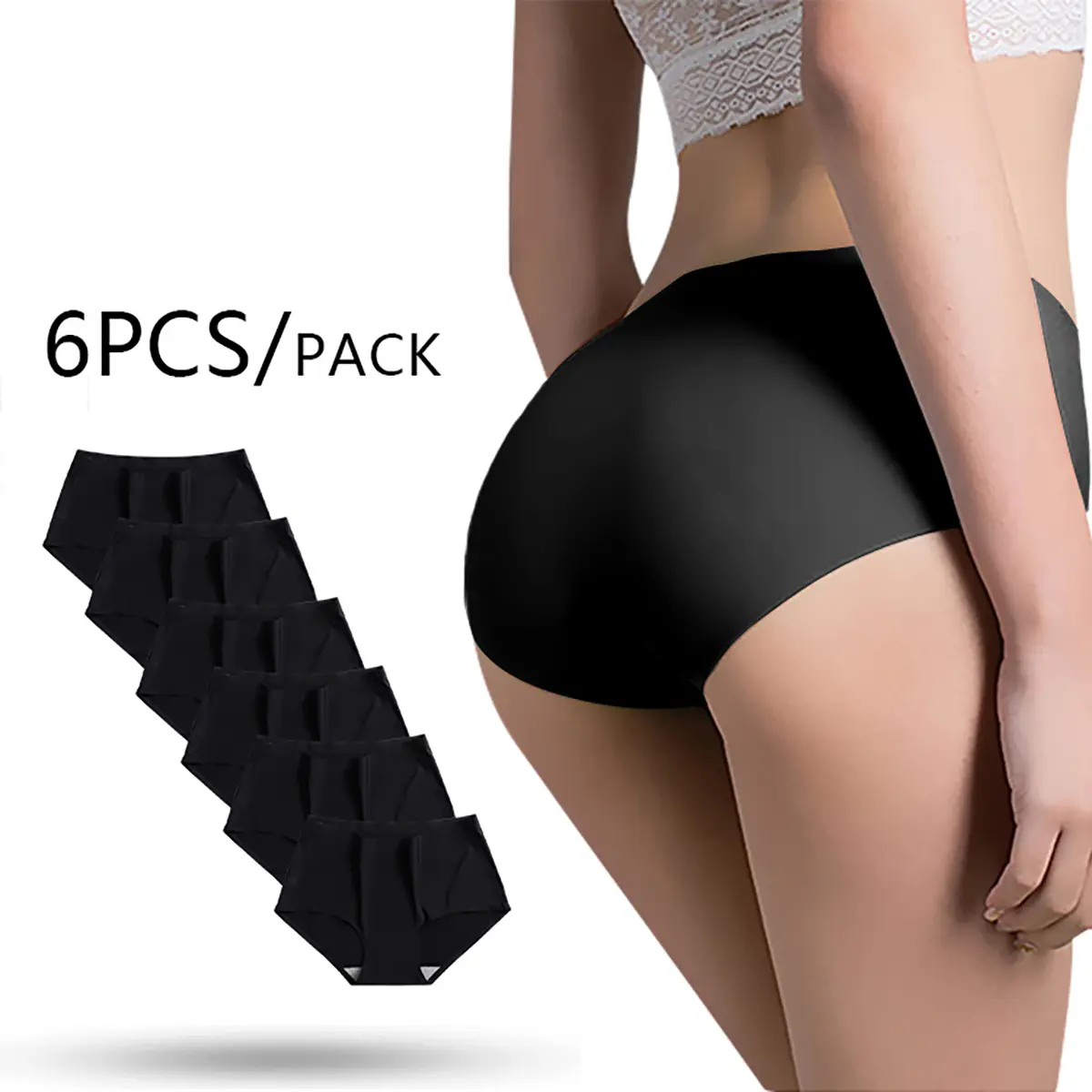 61% OFF Wonder Love 6Pcs/Pack High Quality Seamless Panties For Women  Mid Waist panty Lcesilk Traceless Breathable Underwear Ice Silk Comfort Womenswear