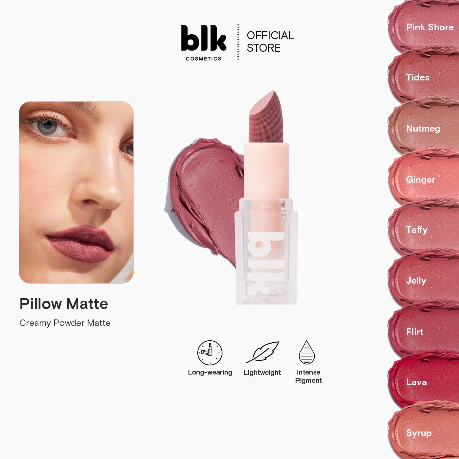 10% OFF blk cosmetics pillow matte lipstick lightweight/long-lasting Gloss Lipgloss Makeup (matte lipstick)