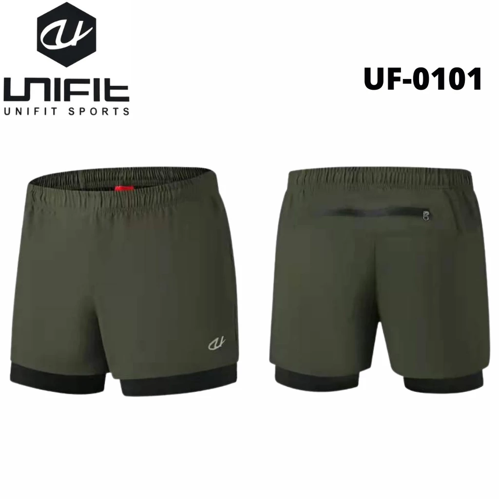 17% OFF UNIFIT 2 In 1 Dri-Fit Cycling Shorts Jogging Training Sports Gym Fitness Uf-0101