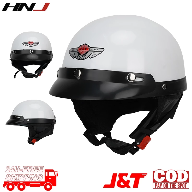 61% OFF Xt-02 HNJ Half Face Motor Helmet Vintage Harley Motorcycle Women And Men