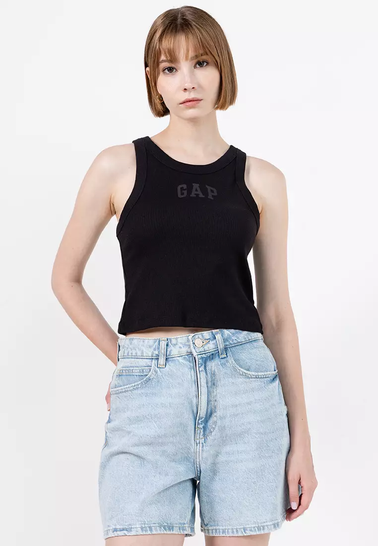 41% OFF Gap Ribbed Logo Cropped Tank Top