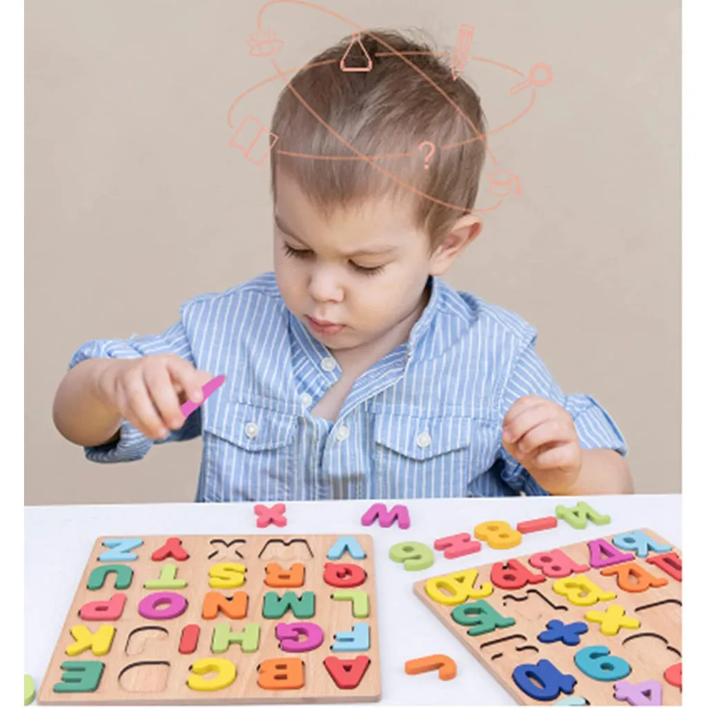 70% OFF YUNLEO Wooden Educational Jigsaw Toys For Kid Number Letter shape Matching Jigsaw Puzzle Education Toy Best Gift