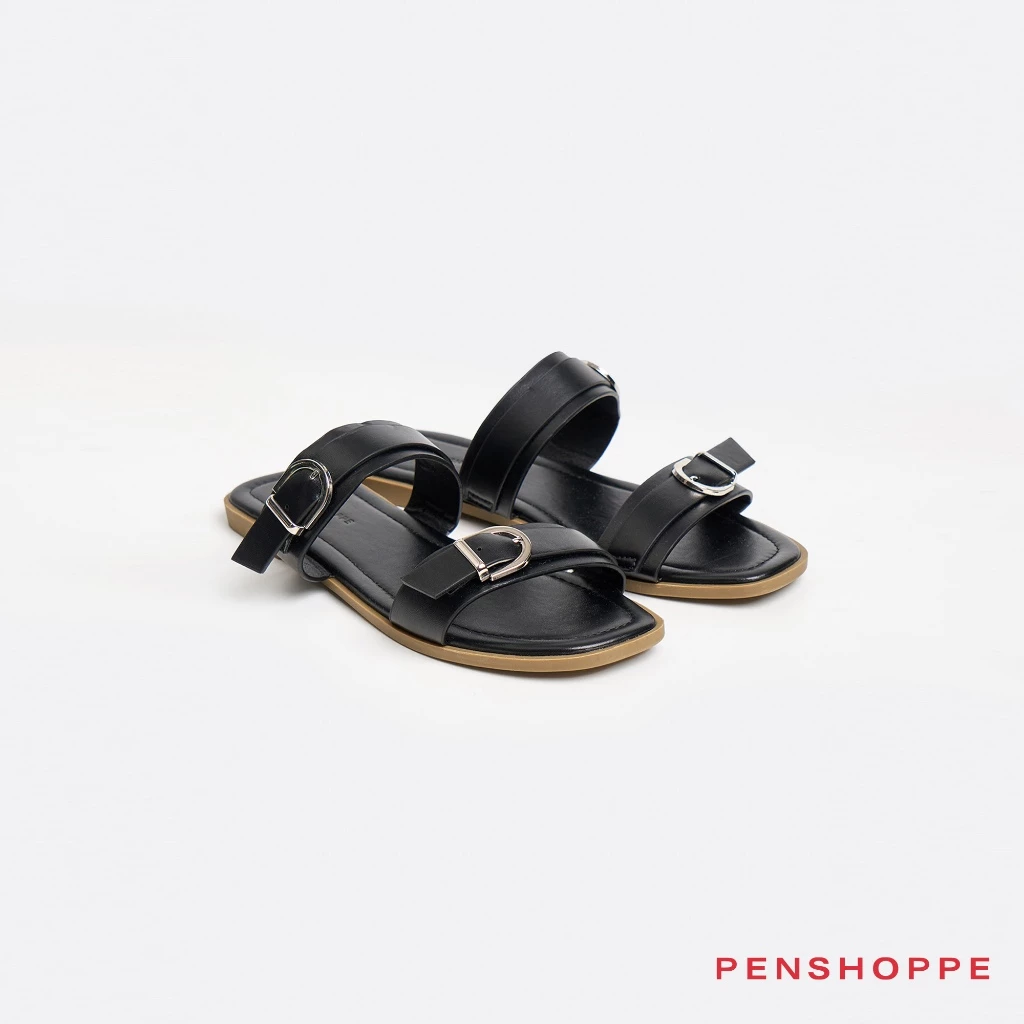 30% OFF Penshoppe Leather Slip-On Sandals For Women