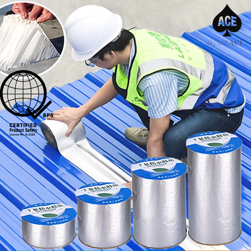 28% OFF Aluminum Foil Butyl Waterproof Tape For roof leak Roof Sealant Wall Crack Pandikit Sa Bubong Tape