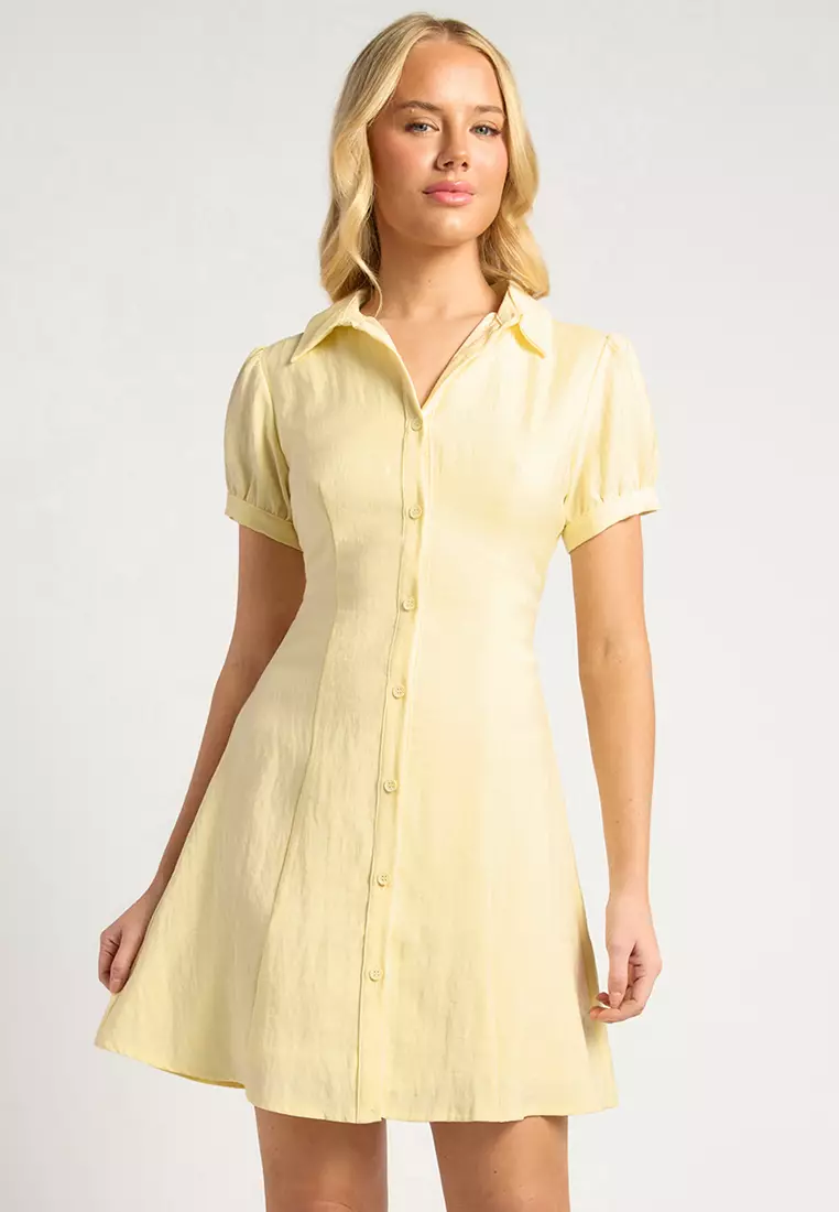 83% OFF Style State Lace Back Button Up Shirt Dress