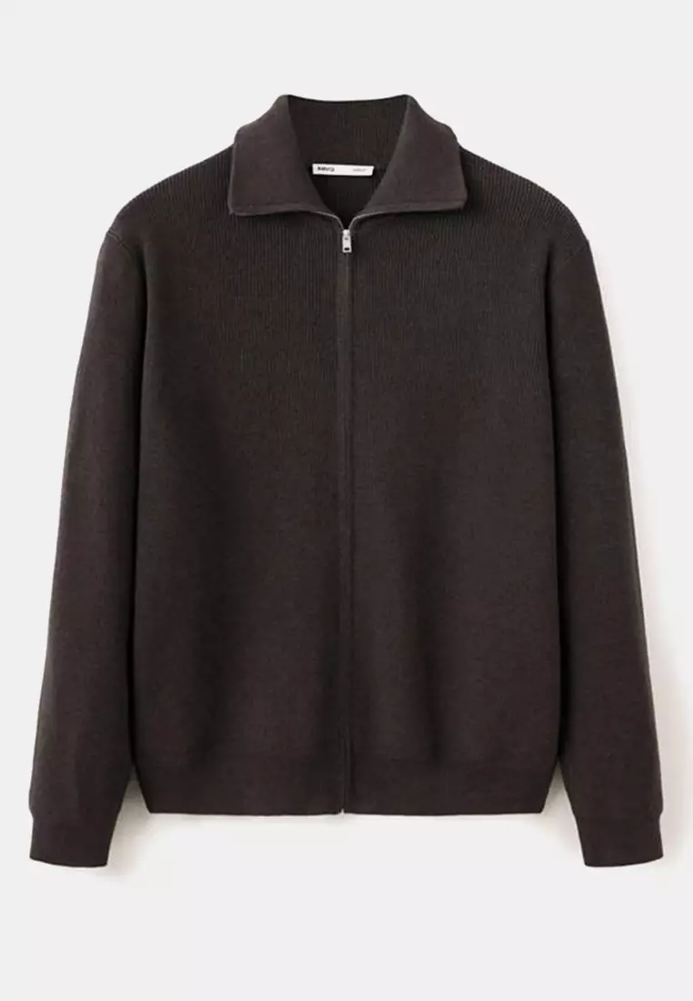 3% OFF 100% Cotton Zip-Up Cardigan