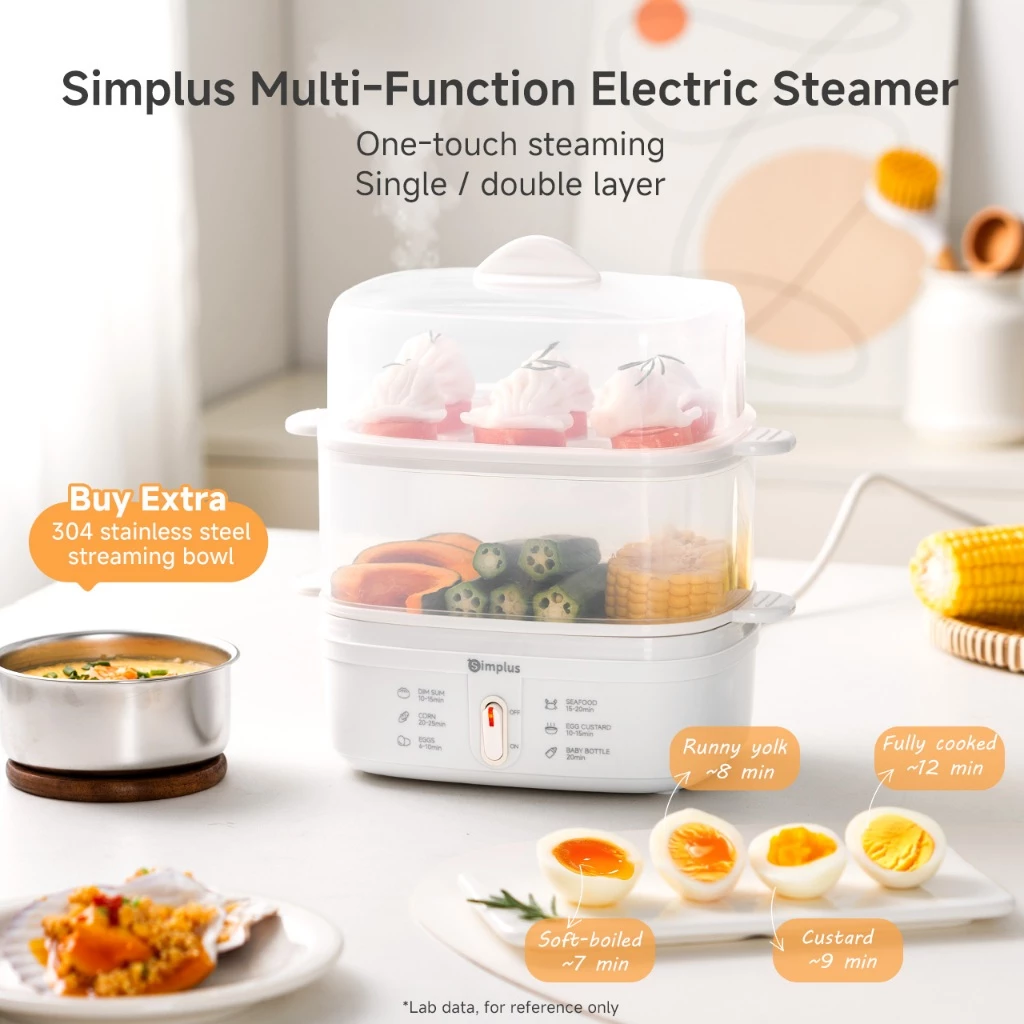 70% OFF Simplus Multi-Function Steamer Electric Egg Boiler Compact size Large Capacity Steam Sterilizer
