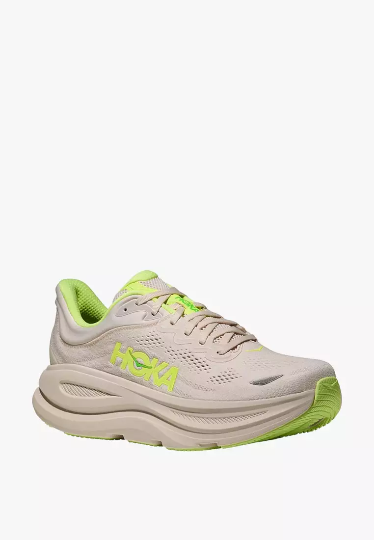 20% OFF Hoka Bondi 9 Running Shoes Mens - Beige