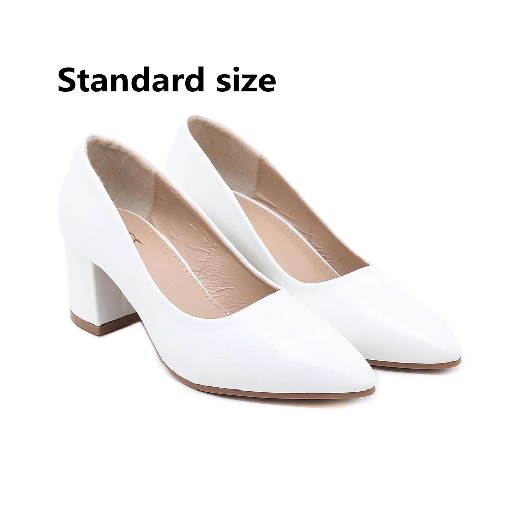 58% OFF 「KAEVE」2 inch Korean Women suede Pointed Toe Black heels for graduation Office Work Block high Heel