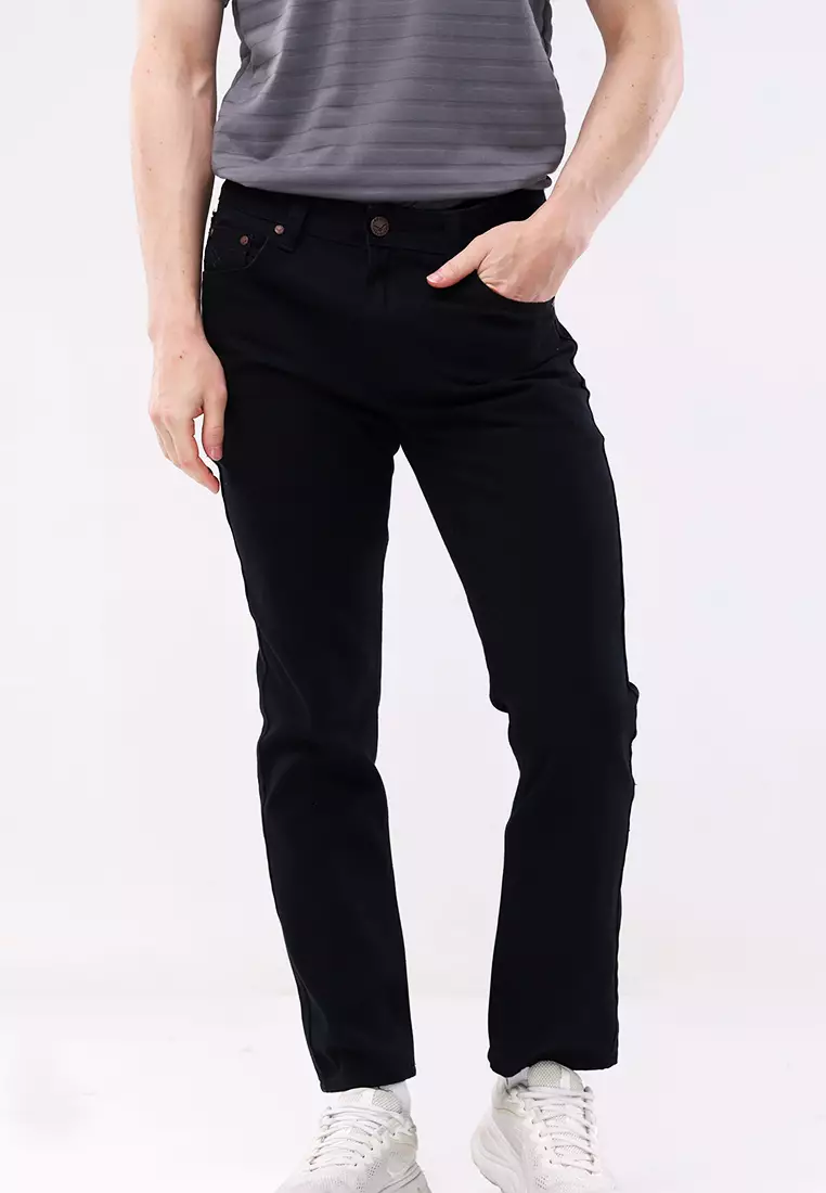 68% OFF Colored Long Pants Slim Tapered