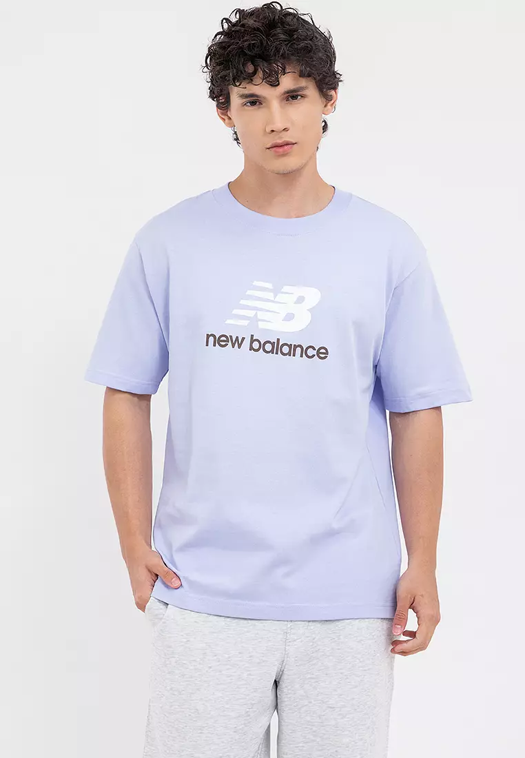 40% OFF NEW BALANCE Athletics Logo T-Shirt Mens Top-39793