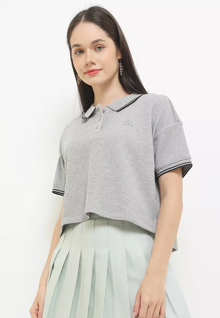 26% OFF Converse Sporty Crop Fit Waffle Polo