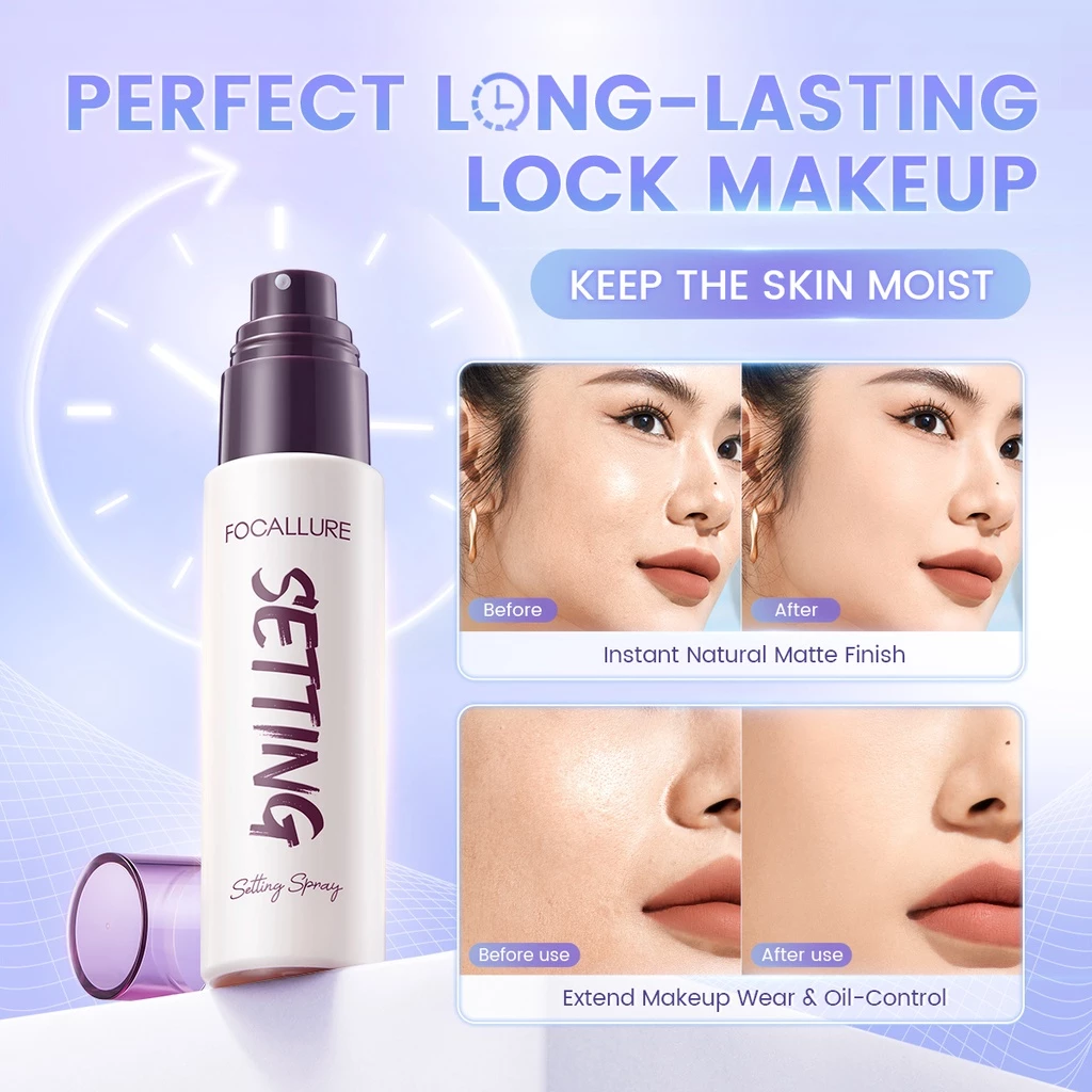 75% OFF Focallure Makeup Setting Spray Oil Control Lock All Day Lightweight Lasting Anti-Smudge Hydrating Nourishing