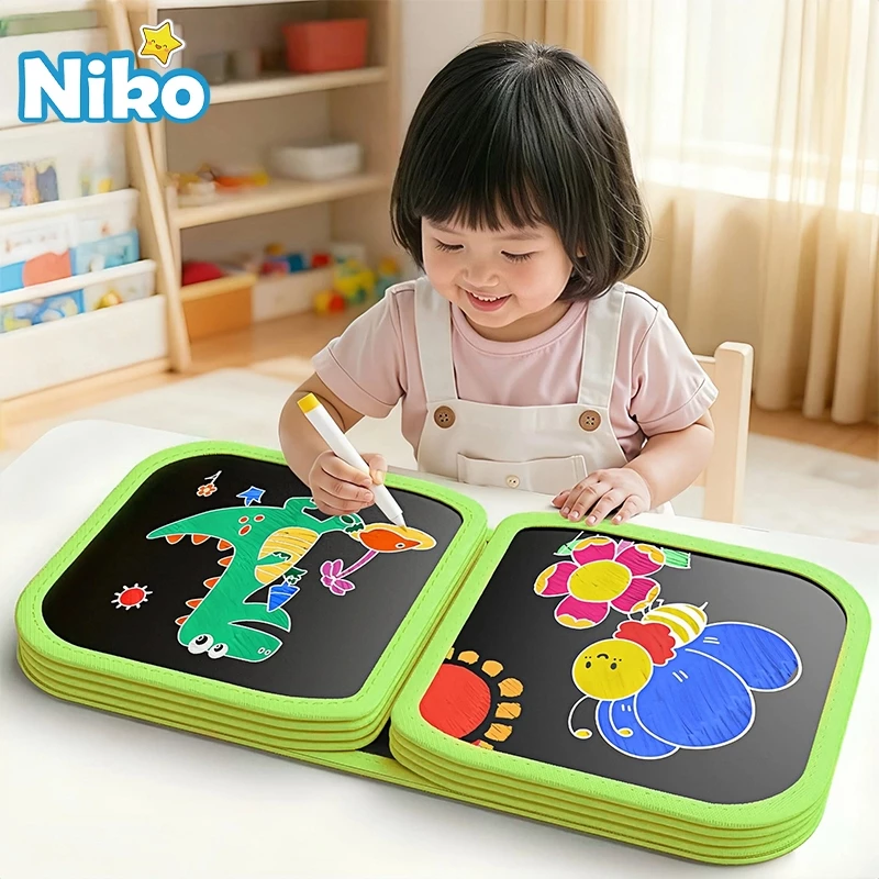 50% OFF NIKO Drawing Board For Kids Graffiti Painting Books For Kids Watercolor Toy Erasable Book
