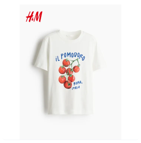 43% H&M | Spring Light Soft Fresh Fruit Print Casual T-Shirts
