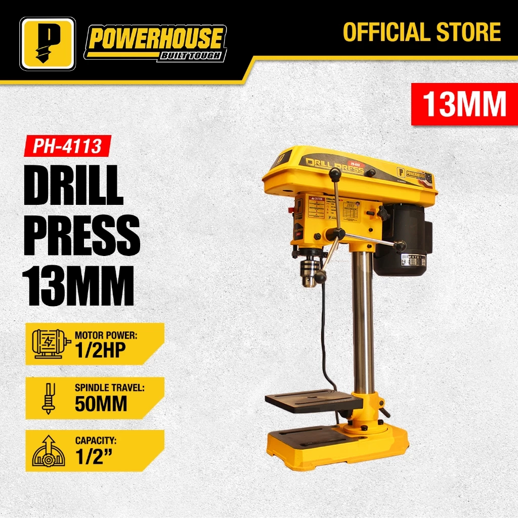 50% OFF POWERHOUSE Industrial Bench Drill Press Machine 13mm