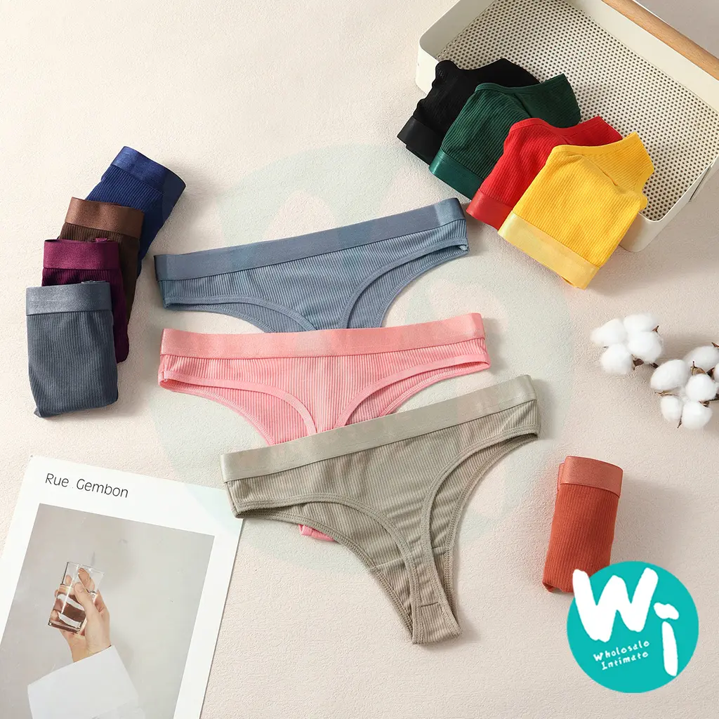 13% OFF WIS Elastic Band Sexy Thongs Panty Cotton Lingerie Womenswear Original Womenswear Original