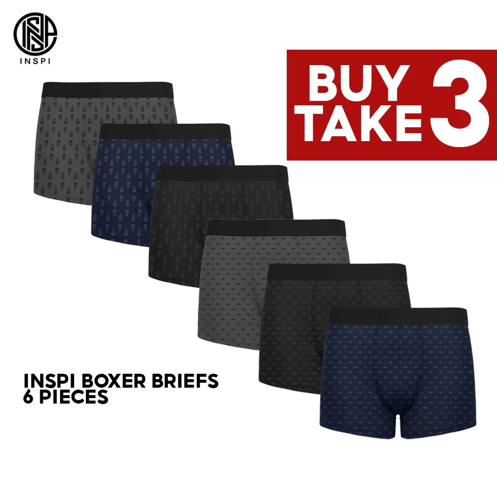 53% OFF INSPI BUY 3 TAKE 3 (6pcs) Boxer Brief For Men Underwear Random Designs Boxers Shorts