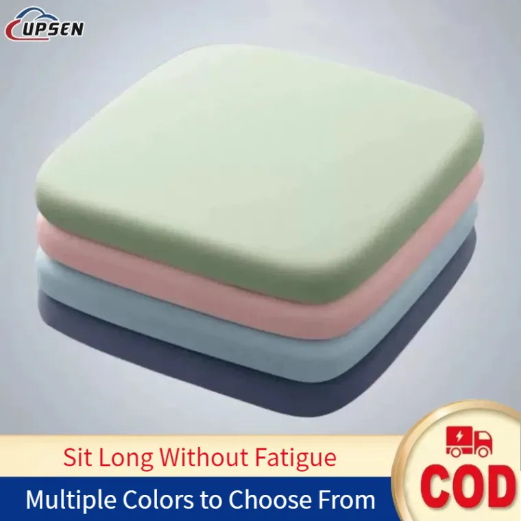 80% OFF  Memory Foam Ice Silk Elastic Fabric Seat Cushion Soft Office Chair Pad Car Seat Pad For Long Sitting Lumbar Support Pain