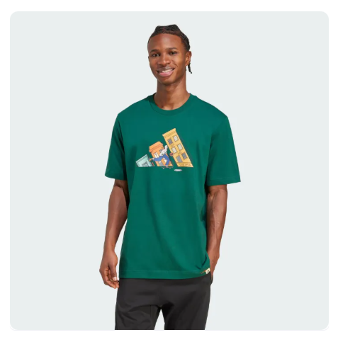 55% OFF adidas Lifestyle Doodle Hunt Skate Graphic Tee Men Green JM6500