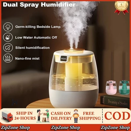 50% OFF 2.2L Air Humidifier with Digital Display | Dual Mist Mode + 2 LED Lights | Aromatherapy Diffuser