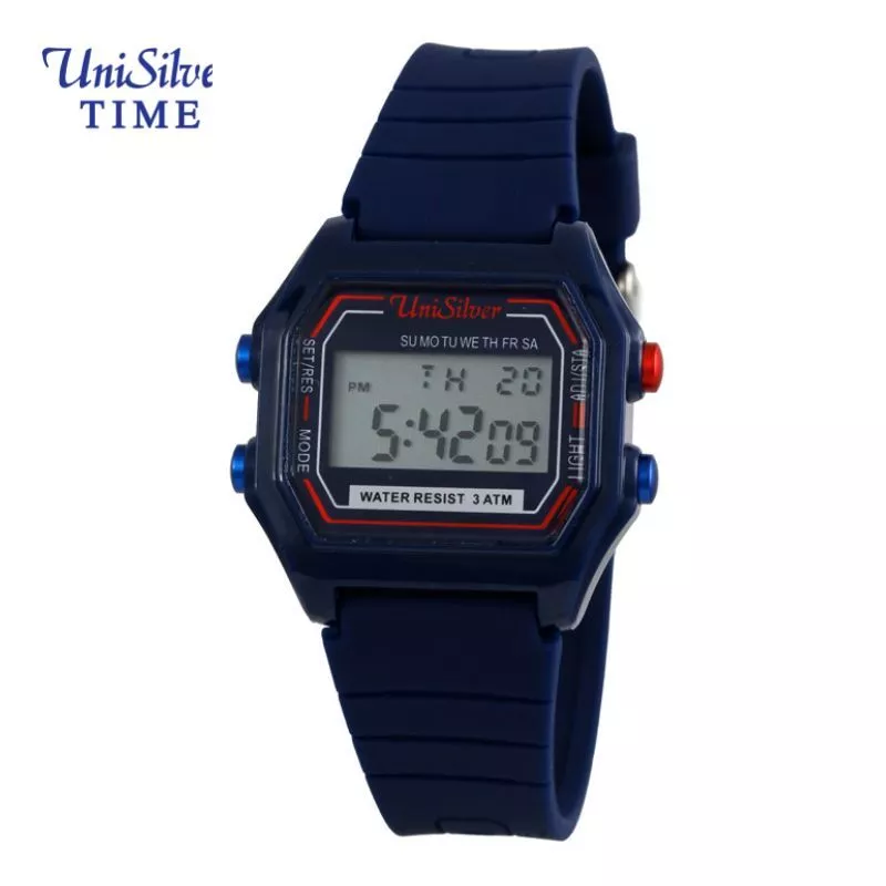 44% OFF UniSilver TIME Men's (Unisex) Navy Blue Digital Rubber Watch KW5134-2004
