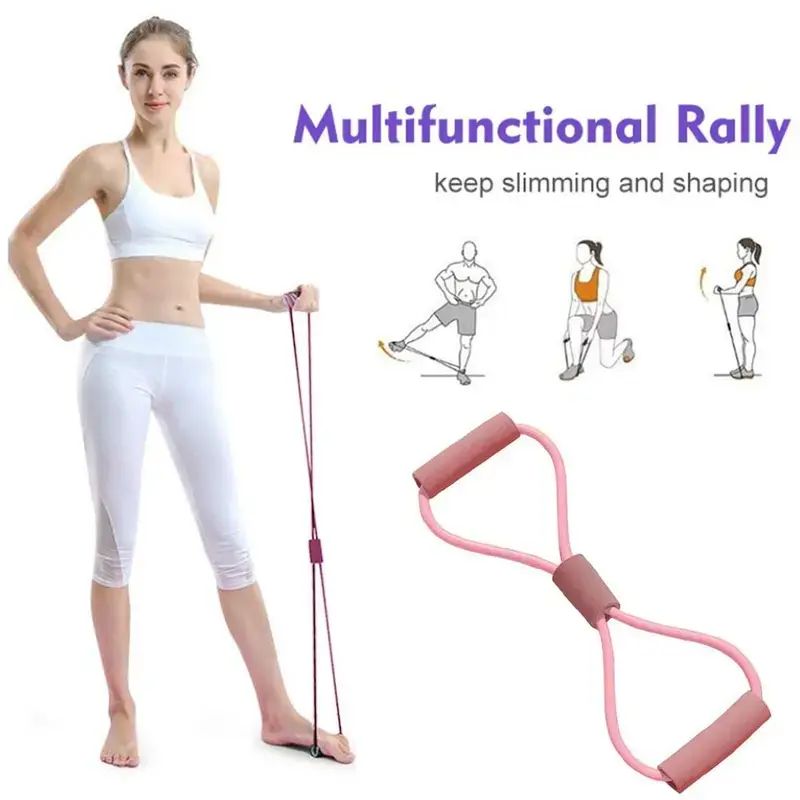 91% OFF Upgraded Figure 8 Resistance Band Chest Expansion Fitness Shaping Elastic Strap Shoulder Opening Beauty Back Yoga Training Equipment