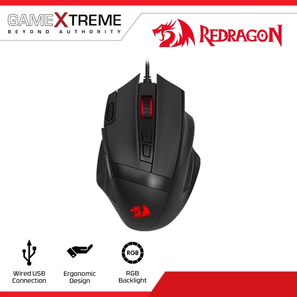 40% OFF Redragon Darking Wired Gaming Mouse Black (M619)