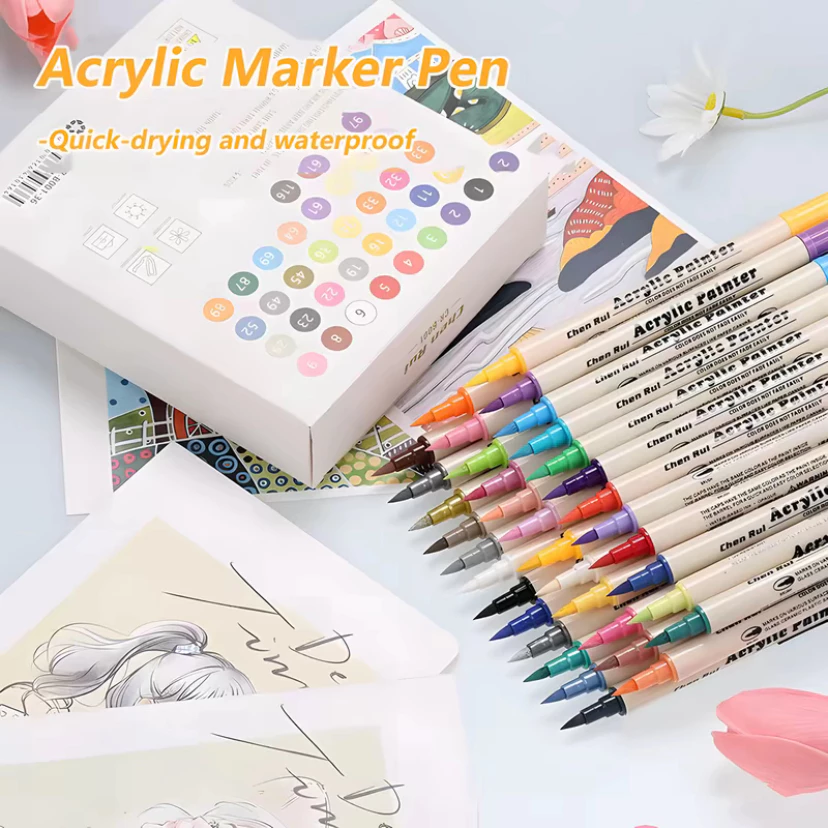 73% OFF Dual Tip Acrylic Marker Set – Highlighters & Coloring Pens for Art Supplies