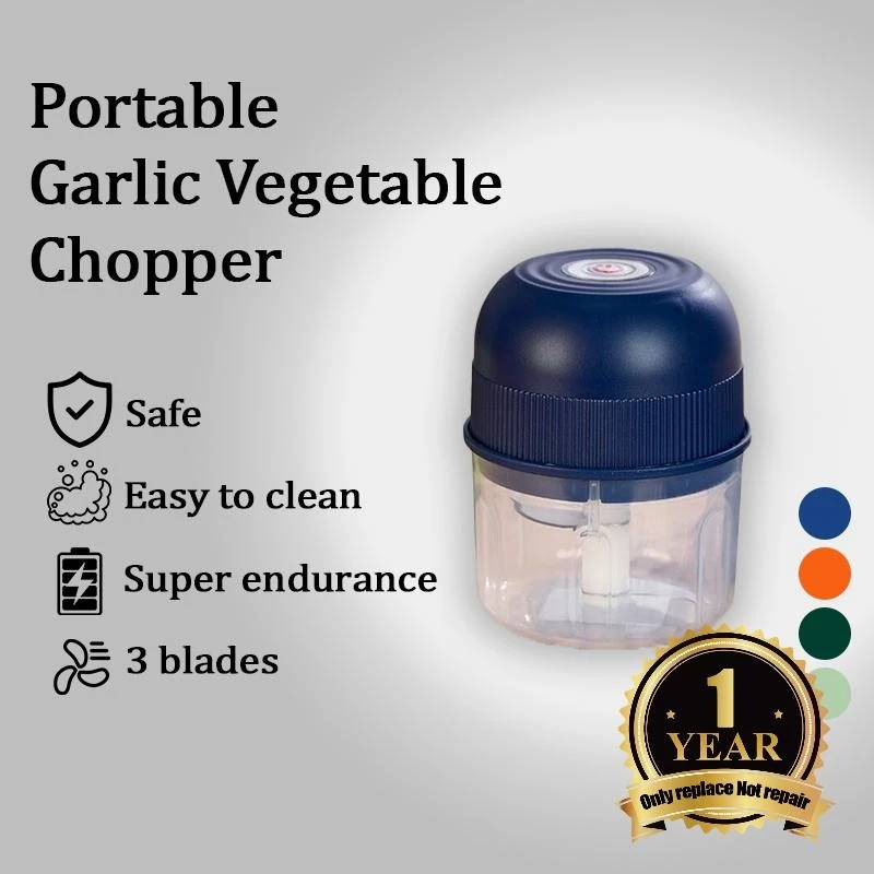 43% OFF Portable 300ml Garlic Vegetable Grinder Chopper Chopper Mincer Crusher 3 blades