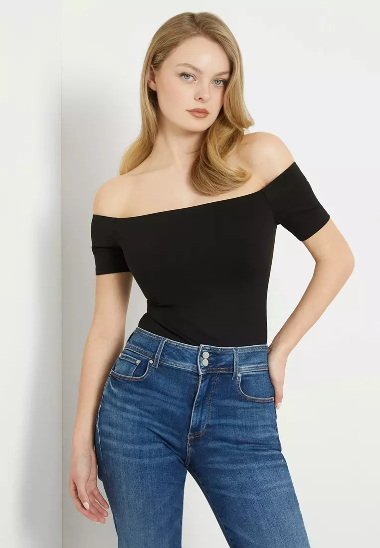 69% OFF Off Shoulder Cristal Bodysuit
