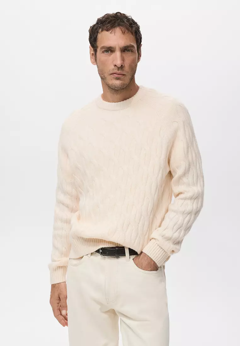 65% OFF MANGO Man Cable-Knit Sweater