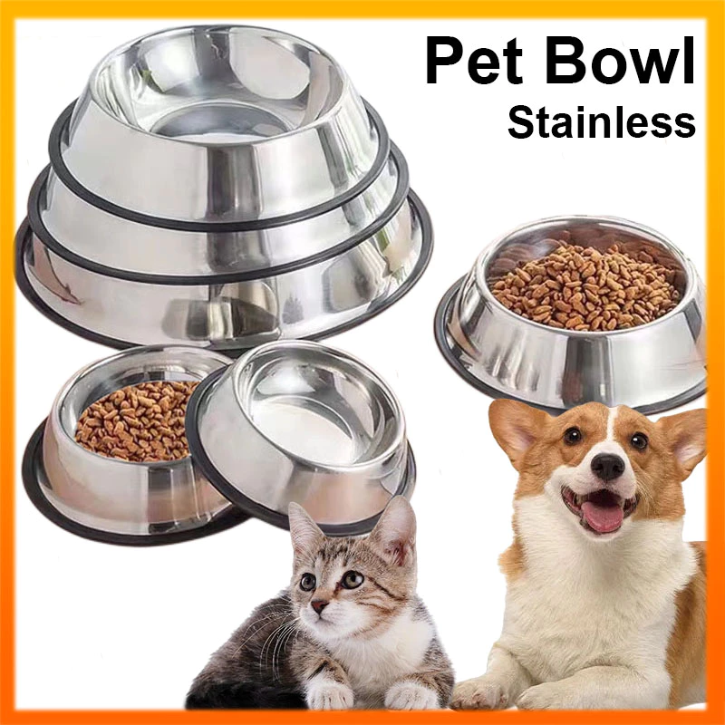 50% OFF Stainless Dog Food Bowl Cat Bowl Pet Bowl Water Bowl Dog Plate Non-slip Pet Food Bowl Durable