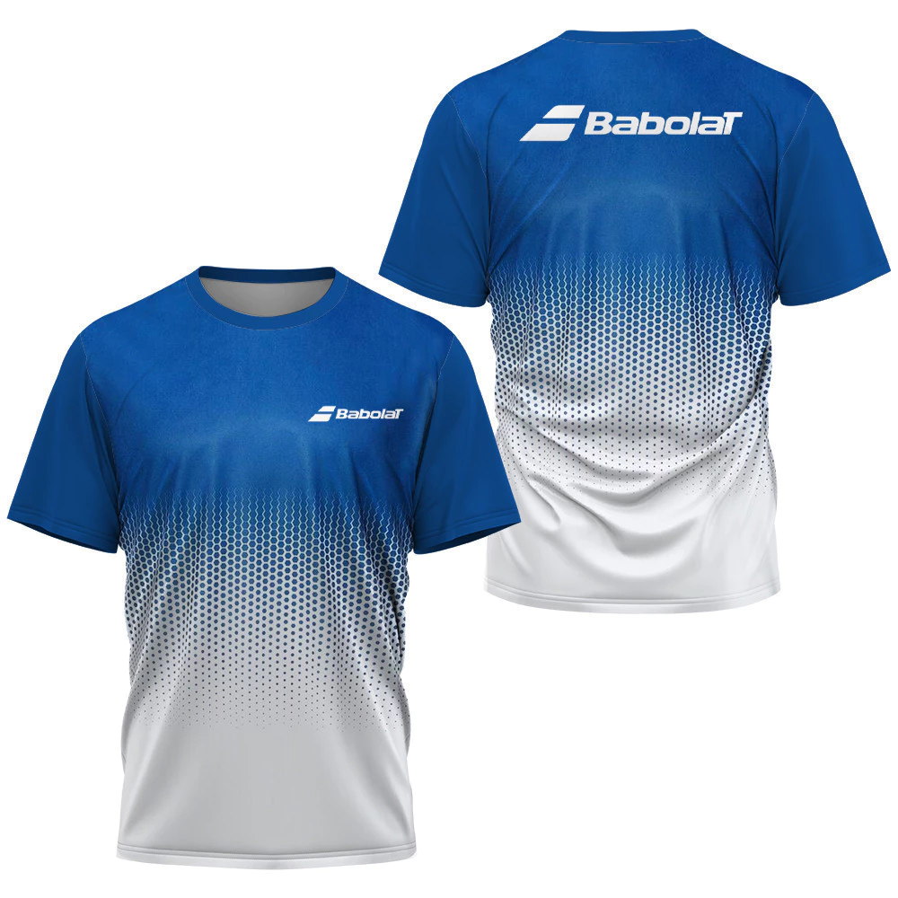 50% OFF Babolat men's sports fitness T-shirt 3D printing quick-drying short-sleeved tennis badminton clothing men's sports tops shirt summer lightweight