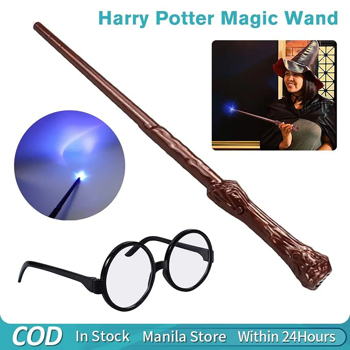 50% OFF Light Up Magic Wand for Kids Sound Wizard Witch Illuminating Toy Christmas Props Gifts/New Electronic Toys Harry Potter Magic Wand Glowing Sound Wand Kids Cosplay Props Gifts/Harry Potter Magic Wand Glasses Set Glowing Sound Wand Toy Christmas Pro