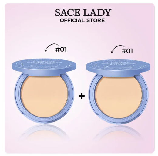 63% OFF 【BUY 1 TAKE 1】SACE LADY Oil Control Face Powder Waterproof Long-lasting Setting Powder Light Face Compact Powder With Mirror+Puff