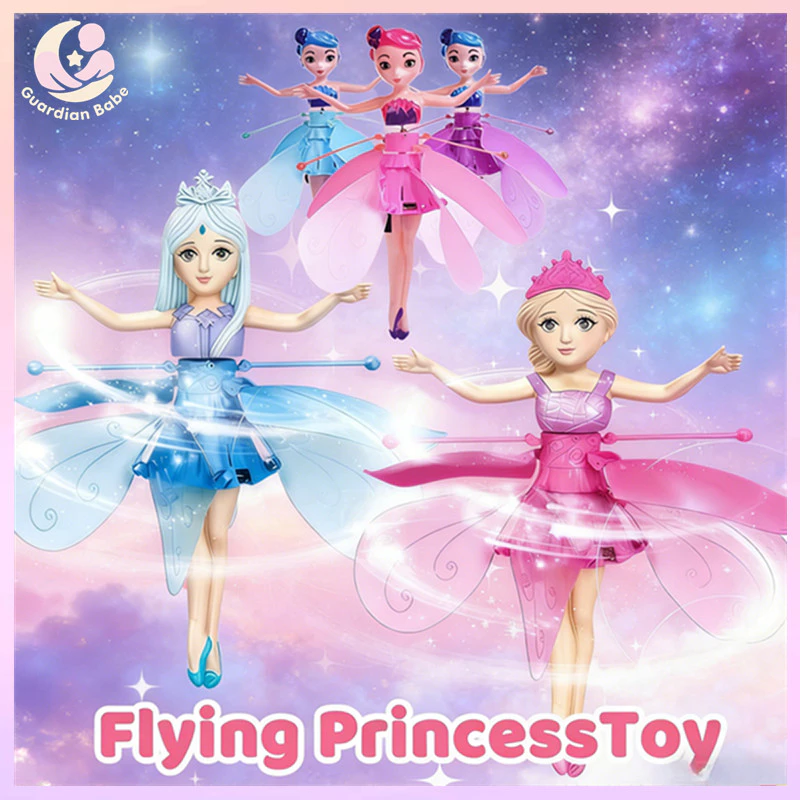 59% OFF Flying Princess Doll Toy Magical Glowing Wings Interactive Floating Princess Doll Gift for Kids