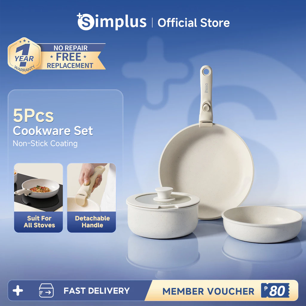 47% OFF Simplus Non-stick Pan Kitchen Removable Handle Cookware Set 18cm/20cm/26cm