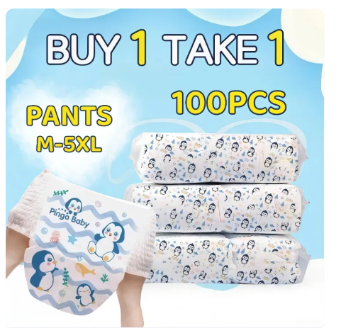 48% OFF Japan Diaper Pants 50pcs Super Absorption Unise M-5XL Size Leak-Proof Pull-up Pants Disposable Diapers