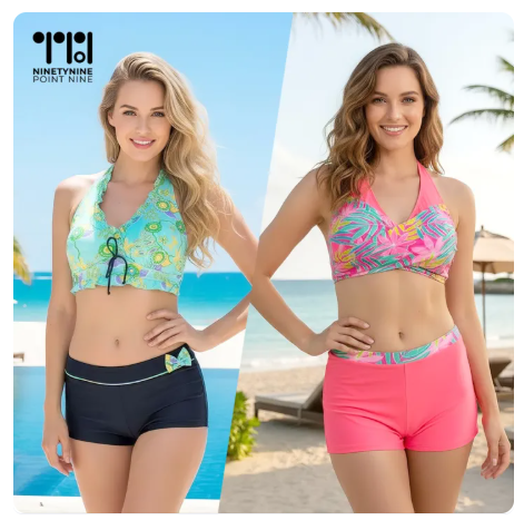65% OFF [#Summer] 99.9 Summer Sexy Bikini Two Piece Backless Beachwear Outfit (Short Type) for Women [7708/7718]