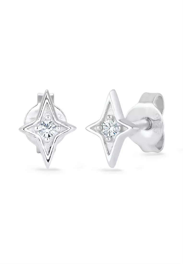 40% OFF Kuzzoi Men's Silver Star Crystal Studs