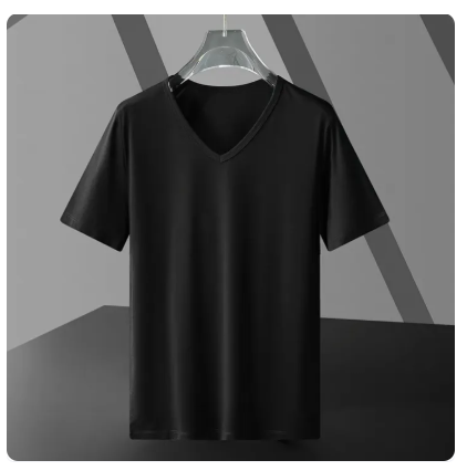 86% OFF UNISEX Plain V-Neck Cotton Black And White T-shirt （S M L XL XXL）