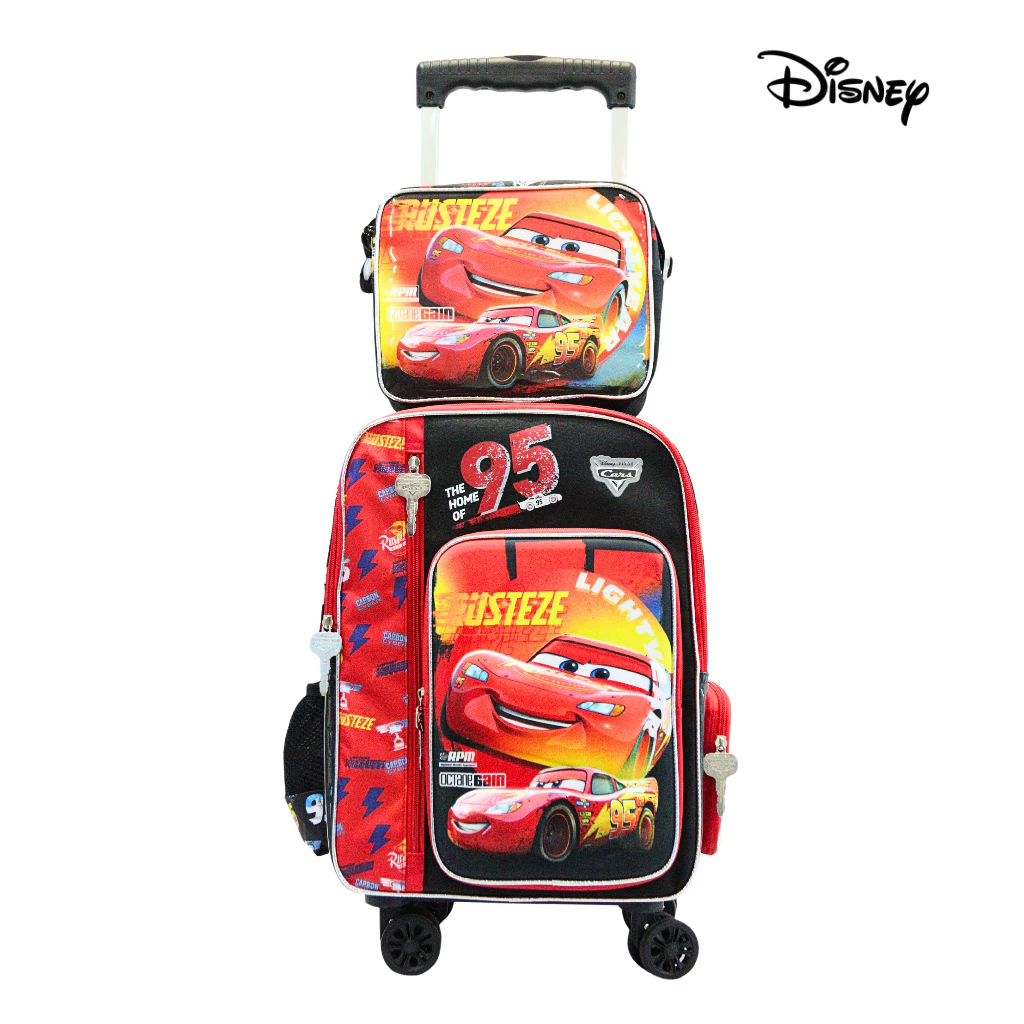 50% OFF Disney Cars Lightning McQueen 16inch Trolley Bag Set