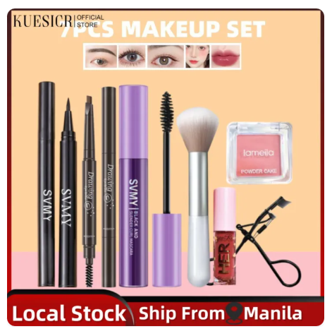 42% OFF 【Local Stock】KUESICR 7PCS Makeup Set SVMY Waterproof Eyeliner Pen with Quick-drying Formula and Sweat-proof Design