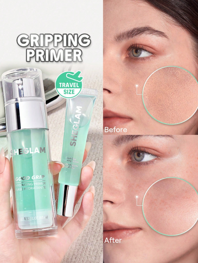 25% OFF SHEGLAM Good Grip Hydrating Primer-Travel Size Brand Beauty Makeup Face Paint Cosmetic For Women Girls Perfect For Spring Summer Ideal For Y2K Fancy Fashion Suitable For Birthday Mother'S Day Gift Rave Party Ready Best Color