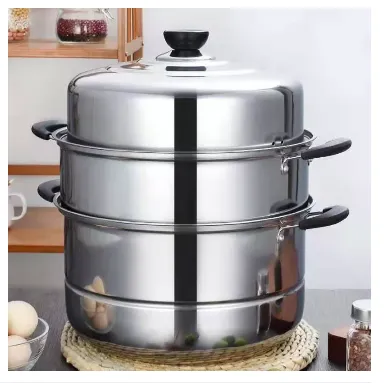10% OFF High quality 3 Layer Steamer Stainless Steel Cooking pots kitchen cookware worthy cod avail